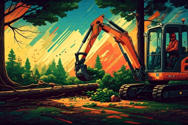 Can a Mini Excavator Remove Trees